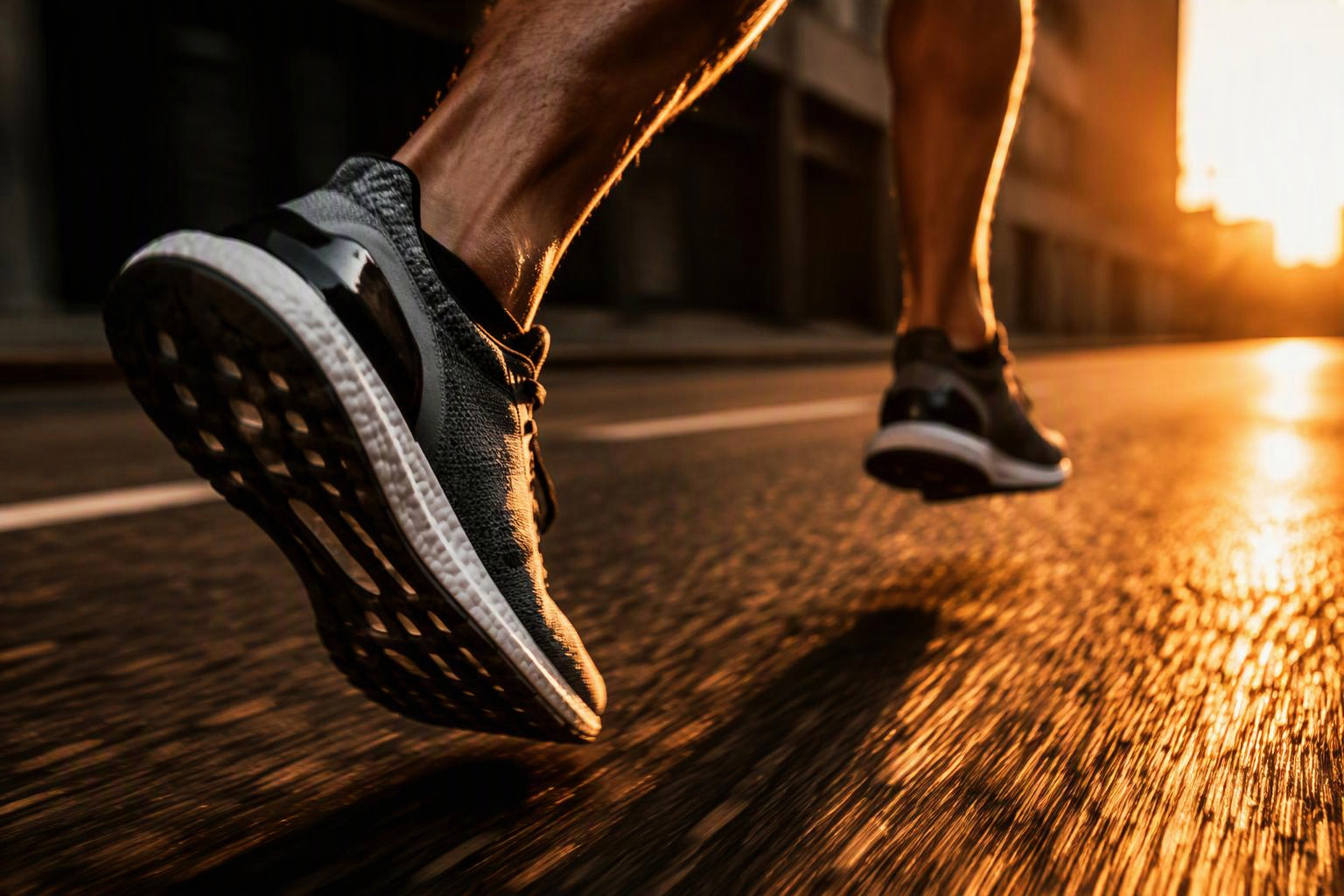 Runner on the road
